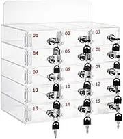 Acrylic Transparent Mobile Phone Storage Cabinet, Separate Compartment, Mobile Phone Storage Cabinet, Can Be Wall-Mounted Or Independent, Suitable for Offices and Schools(25grids)