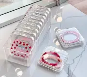 Acrylic Jewellery Box 12 Pieces Jewellery Storage Small Portable for Earrings, Rings, Bracelets, Necklaces, Artificial Nails, Small Items, Jewellery