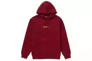 Supreme Tag Logo Hooded Sweatshirt SS19 Sz Large Cardinal
