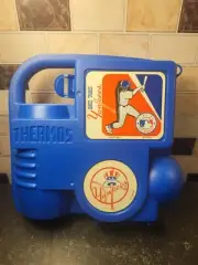 Vintage 1993 Shaped Blue NY Yankees Lunchbox System Complete Unused Rare Basebal