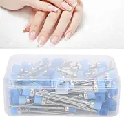 SustVita 100pcs Nail Dust Brush, Nail Drill Bit Cleaning Brush Manicure Tool Accessory Nail Brush Cleaner Manicure Tools (Blue)