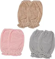 [Outanaya] Warm Arm Sleeves for Women 3 Pairs Plush Wrist Warmers Anti-fouling Covers for Winter