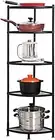 Kitchen Corner Pot Rack, Stackable Multi Layer Free Standing Metal Shelf Stainle
