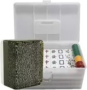 Crystal Mah Jong, Chinese Mahjong, 144 Chinese Traditional Mahjong Games for Hand Rub, 40 Tile Games for Party, Entertainment, with Plastic Box (Color : Black, Size : #40)
