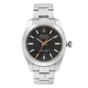 Original Pre-owned Rolex Milgauss Automatic Chronometer Black Dial Men's Watch 116400 BKSO