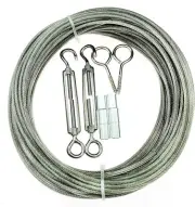String Light Hanging Kit, Globe String Light Suspension Kit, 1/8" Vinyl Coate...