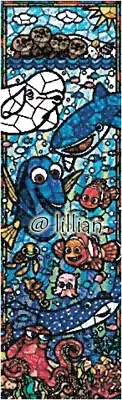 new Stained Glass Art NEMO & DORY FISH Counted Cross Stitch PATTERN