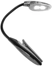 Sansai Portable Travel Flexible Neck LED Clamp Clip-on Reading Book Light Lamp