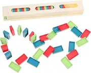 HONMEET 1Set Educational Plastic Domino for Creative Building Block Set Domino Safe and Fun Play for Hand Eye Coordination and Logical Thinking