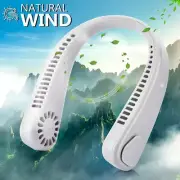 Portable Neck Fan, Bladeless Rechargeable Fan ,Personal Hanging Neck Fan