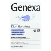 Genexa, Kids' Sleepology, Organic Nighttime Sleep Aid, Ages 3-11, Vanilla Lavender, 60 Chewable Tablets