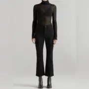NWT EDWIN Black Cassia Mini Boot Mid Rise Cropped Bootcut Jeans - Size 24