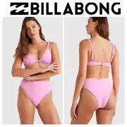 BNWT BILLABONG TERRY RIB REECE D/DD REESE BRA & HI MAUI SET MEDIUM/10 (BERRY)