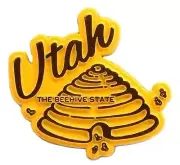 Utah Beehive Shaped Fridge Magnet