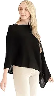 [Claudia Nichole] by Alashan 100% Cashmere Luxe Dress Topper Poncho - Lightweight, Soft, Cozy & Versatile - Great Gift Item
