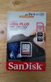 Sandisk Ultra Plus 256GB MicroSDXC UHS-I Card 130MB/s Class10XC1V10