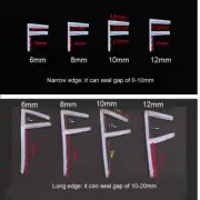 F-shape Silicone Rubber Shower Door Sealing Strip WeatherStrip For 6/8/10/12mm