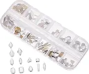 1 Box Nail Drill Nail Diamonds Jewels for Nails Nail Rhinestone Decoration Embellishment Rhinestones Nail Charm Manicure Charm Clear Nail Gems for Nails Nail Jewels White Metal