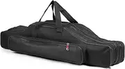 3 Layers Fishing Pole Bag Portable Folding Rod Carry Case Fishing Reel Tackle Storage Bag Case