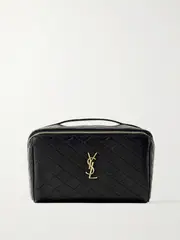 [SAINT LAURENT] SAINT LAURENT - Gaby Quilted Leather Cosmetics Case - Black - One size One size Black