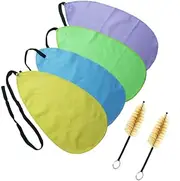 4pcs Saxophone,Flute,Oboe,Clarinet,Woodwind Cleaning Cloth,Artificial Suede Material Saxophone Cleaning Cloth,Neck Body Tenor Sax Instrument Cleaner Cleaning Cloth Tools(Blue,Purple,yellow,cyan)