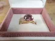 Genuine Authentic Pandora 14ct Gold Poetic Droplet Blush Ring 150185NBP Size 54