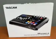 TASCAM Mixcast 4 Podcast Studio Mixer, Recorder, and USB Audio Interface NEW