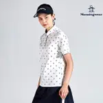 【MUNSINGWEAR】企鵝牌 女款白色高機能抗UV獨特印花短袖POLO衫 MLTJ2A03