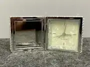 2008 St. John Silver with Mother of Pearl and Rhinestone Bifold Desk Alarm Clock