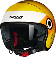 Nolan N21 Onirico 341, open face helmet , color: Yellow/White/Orange , size: S