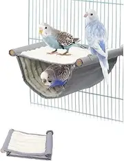 HIDOSNG Warm Bird Nest Bed, Suspended Hammock Plush Shed Swing Cave Cabin for Hanging Hammock Snuggle Hut Parrot House Cockatiels Cockatoo Lovebird