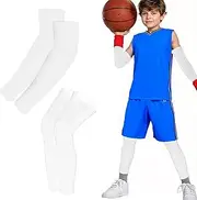 [CIATBYYJ] Kids Arm Warmers - Compression Leg and Arm Sport Sleeves Non Slip, Boys Breathable Arm Cover Sleeves for Basketball Baseball Running