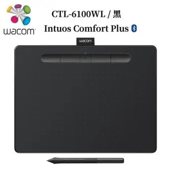 【優質福利品】Wacom Intuos Comfort Plus Medium繪圖板 (藍芽版)-黑 CTL-6100WL/K0-C