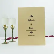 Personalised Butterfly Crystal Champagne Flutes
