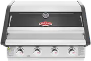 BeefEater 1600 Series Stainless Steel 4 Burner Built In BBQ with Cast Iron Burners & Grills