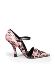 Pink Floral Jacquard Heels