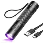 Black Light UV Flashlight, 395nm Blacklight Rechargeable Flashlights UV Light...
