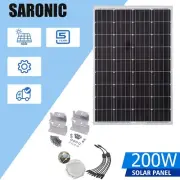 200W Solar Panel Kits 200 Watt Mono Caravan Camping Home Battery Charging Power