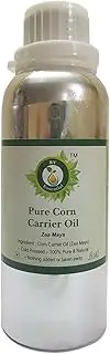 R V Essential Pure Corn Carrier Oil 300ml- Zea Mays (100% Pure and Natural Cold Pressed)