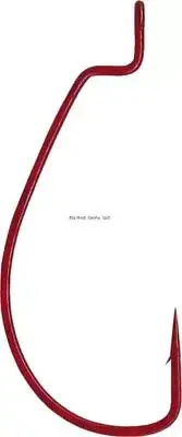Gamakatsu Worm Hook #2 Needle Point Extra Wide Gap Ringed Eye Red 6/Pk 58309