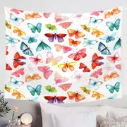 Colorful Pastel Colors Butterflies Tapestry