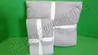 Pottery Barn West Elm Cozy Border Stripe Bed Blanket Twin Euro Sham Gray Ivory