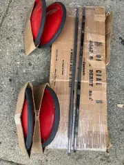 4 Official Soap Box Derby Wheels and 2 Axles NOS