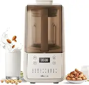 Bear Quiet Blender, 1.5L High-Speed Blender with 10 Presets, 35.6dB Quiet Operation, 12H Appointment & Self-Cleaning, Cream White (Chinese Panel)