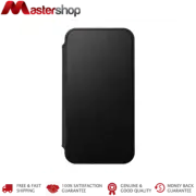 Nomad Modern Leather Folio Case iPhone 14 Plus - Black