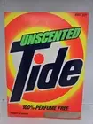 UNSCENTED TIDE PERFUME FREE Detergent Giant Size Unopened Box 1980's Vintage