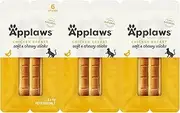 Applaws 100% Natural Cat Chicken Treat Soft & Chewy Sticks, Limited Ingredients Pet Food 6x4g
