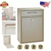 Secure Vertical Wall Mailbox with Anti-Pry Lock and Durable Steel Construction