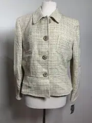 TAHARI ARTHUR WOMENS BEIGE JACKET SIZE- 16P