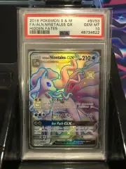PSA 10 GEM MT- ALOLAN NINETALES GX Card SV53/SV94 Pokemon TCG Hidden Fates Shiny